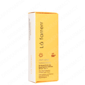 کرم ضد آفتاب SPF50 پوست چرب لافارر ضد لک و بی رنگ 40 میلی لیتر