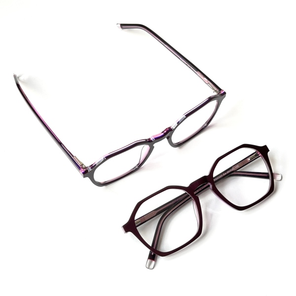 فریم طبی و عینک شب زرشکی رنگ مدل Rge-037-C4-Maroon