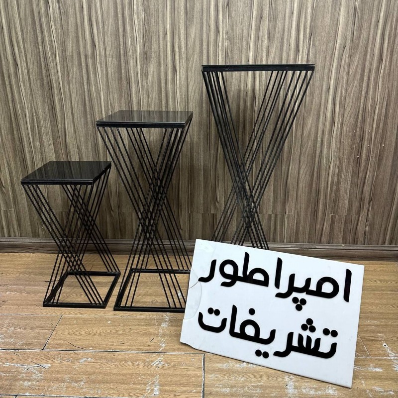 اجاره میز ۳ سایز نازی نقره ای