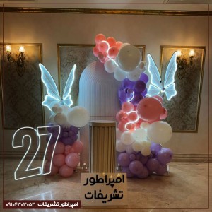 بادکنک آرایی تم دخترونه صورتی