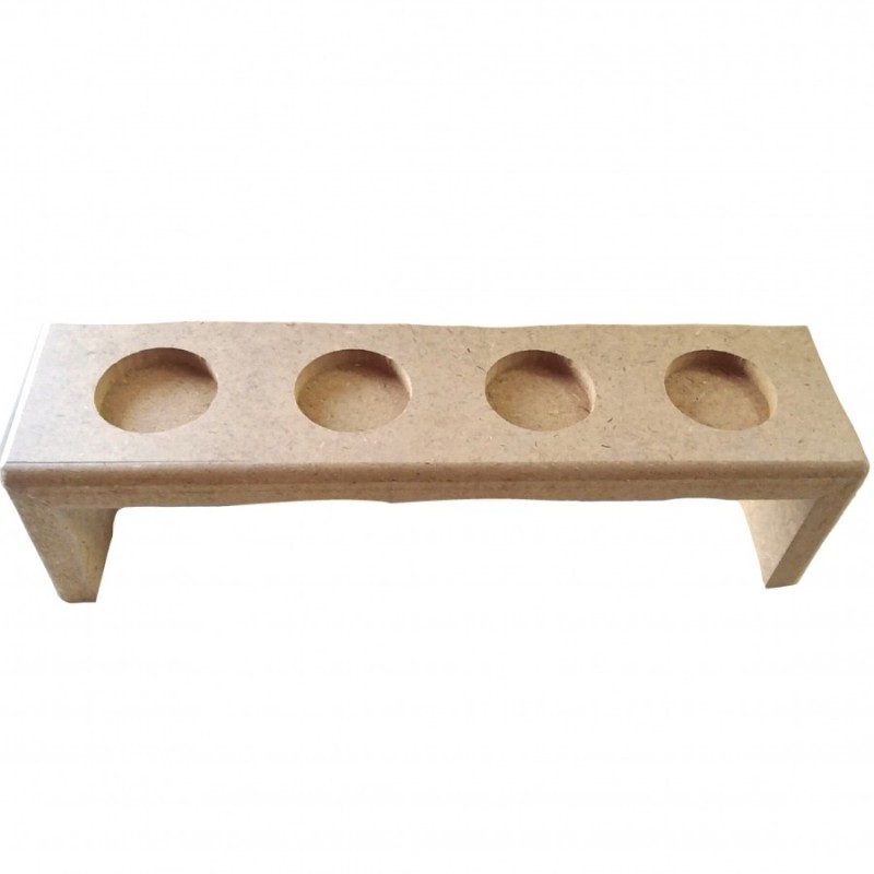 جاشمعی پایه دار چهار خانه259 چوب شیراز MDF خام