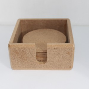 زیرلیوانی باکس دار کد 005 چوب شیراز MDF خام