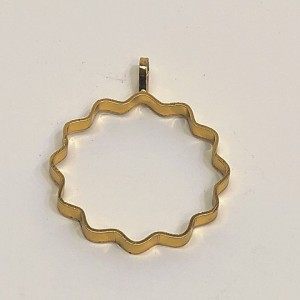 دایره دالبری 2.5 سانت استیل طلا  زیورالات رزین رنگ ثابت