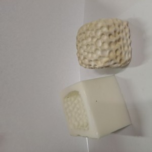 قالب سلیکونی شمع ورزین و سنگ مصنوعی مکعب حبابی