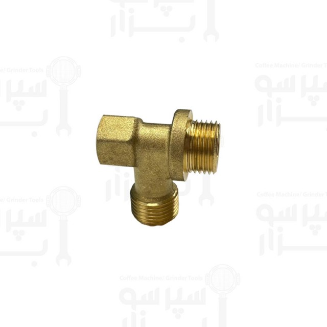 زانویی اتصال 3 طرفه لوله زیر بویلر فائما/بی اف سی رویال / چیم / اکسپوبار / وی بی ام / XLVI و غیره اتصال های نری ۱/۲ اینچ و ۱/۲ اینچ و اتصال مادگی ۱/۴ اینچ