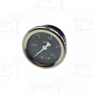 منومتر / مانومتر تک عقربه وی بی ام نشانگر فشار بخار بویلر 0 الی 2.5 بار رزوه  1/8 قطر بدنه 50 میلیمتر و قطر قاب بیرونی 57 میلیمتر