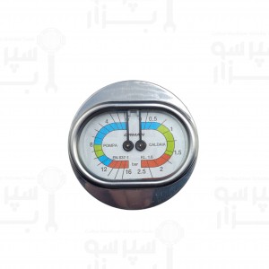 منومتر / مانومتر دوعقربه دستگاه های گاجا / پاوونی/ رنچیلیو/ سائکو فشار بخار تا 2/5 بار فشار آب تا 16 بار  رزوه ها ۱/۸ قطربدنه 63 میلیمتر قطر قاب بیرونی 70 میلیمتر