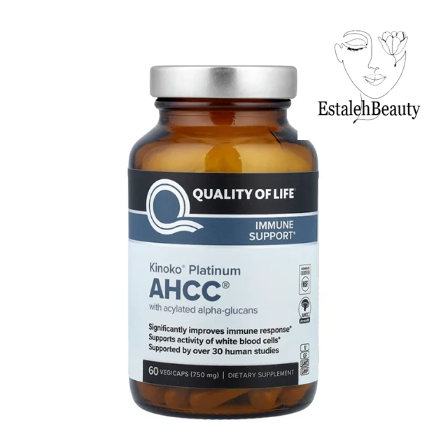 کپسول گیاهی کینوکو پلاتینیوم AHCC کوالیتی آو لایف ۷۵۰ میلی‌گرم – ۶۰ عددی