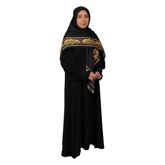 مانتو عبایی یاسمین کساء (رنگ مشکی)
