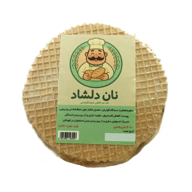 نان جو سبوس دار دلشاد (210 گرم)