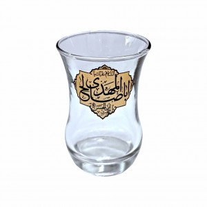 ست استکان کمر باریک بدون دسته و نعلبکی نورهان (طرح یا رقیه الحسین)