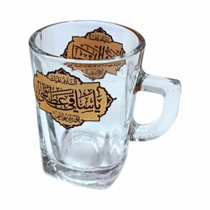 ست استکان کمر باریک بدون دسته و نعلبکی نورهان (طرح اباعبدالله الحسین)
