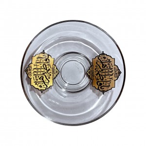 ست استکان کمر باریک بدون دسته و نعلبکی نورهان (طرح اباعبدالله الحسین)