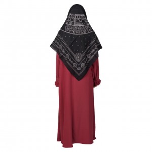 مانتو عبایی یاسمین کساء (رنگ مشکی)