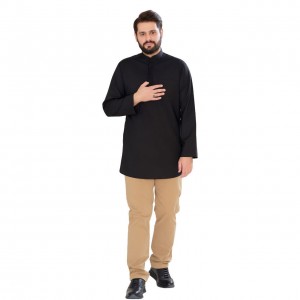 پیراهن مردانه الیاف طبیعی 8 دکمه کساء (سفید)