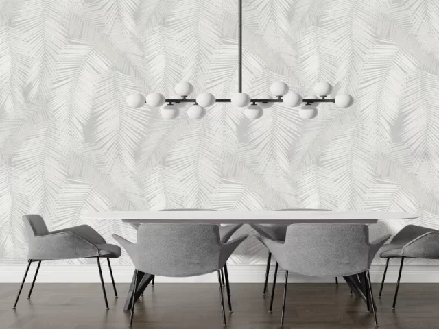 کاغذ دیواری مدرن طرح شاخ و برگ کد ۸۰۸۷