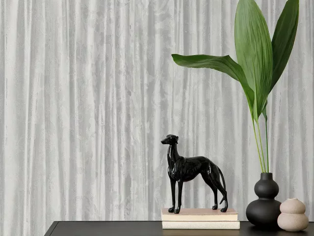 کاغذ دیواری طرح راه راه نقره‌ای کد ۱۱۰۶۷