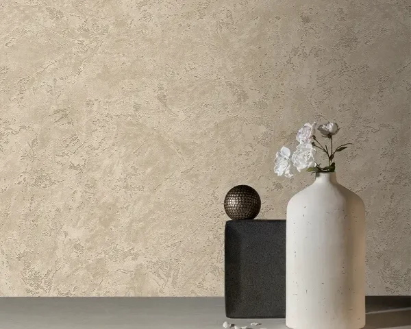 کاغذ دیواری طرح پتینه کرم / قهوه ای کد ۱۱۰۴۱