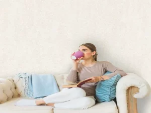 کاغذ دیواری هاش دو او H2O طرح ساده کرم / کد 913C