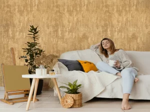 کاغذ دیواری کربن2/ carbon2 طرح پتینه قهوه‌ای کد ۱۰۱۴۲