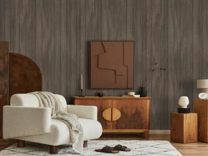 کاغذ دیواری کربن2/carbon طرح راه راه قهوه‌ای کد ۱۰۱۷۷