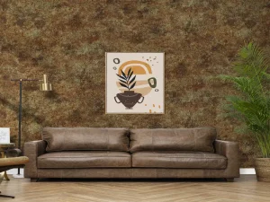 کاغذ دیواری کربن2/carbon طرح پتینه نارنجی / قهوه‌ای کد ۱۰۱۹۹