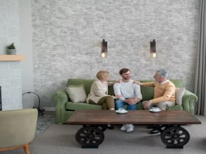 کاغذ دیواری طکربن2/carbon رح بافت نقره‌ای کد ۱۰۲۱۷