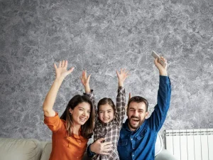 کاغذ دیواریکربن 3/carbon3 طرح پتینه خاکستری کد ۱۰۲۷۴
