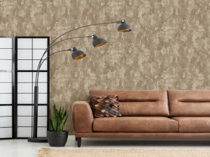 کاغذ دیواری کربن 3/carbon3 طرح پتینه قهوه ای کد ۱۰۳۰۳