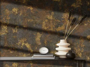 کاغذ دیواری کربن 3/carbon3 طرح پتینه قهوه‌ای / نارنجی کد ۱۰۳۳۵