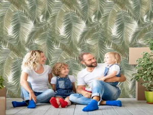 کاغذ دیواری طرح شاخ و برگ کد ۸۰۹۴