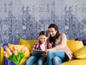 کاغذ دیواری طرح نقش و نگار پتینه کد ۶۰۹۷