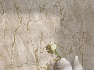 کاغذ دیواری رگه‌دار کرم / قهوه‌ای کد ۱۱۰۷۴