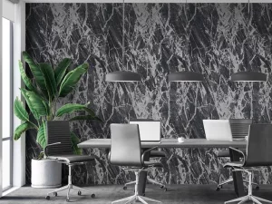 کاغذ دیواری طرح رگه دار خاکستری / مشکی کد ۱۱۰۷۲
