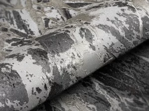 کاغذ دیواری طرح رگه دار خاکستری / مشکی کد ۱۱۰۷۲