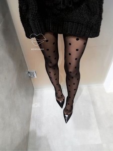 جوراب شلواری شیشه ای خال خالی کد 26