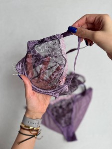 ست حریر طرحدار  LAVENDER کد 182
