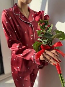 ست بلوز و شلوار ساتن قلبی کد211