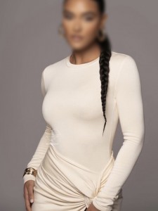 بادی نخی آستین بلند یقه گرد کد 75