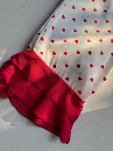 لباس خواب ساتن قلبی  کد 584