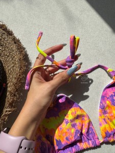 بیکینی شبرنگی گره ای  کد 629