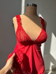 پیراهن خواب عروسکی پایین چین کد756