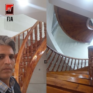پله چوب طبیعی فینگر جوینت کد ۱۵۵۲ برند FJA