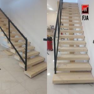 پله چوب طبیعی فینگر جوینت کد ۱۵۵۳ برند FJA