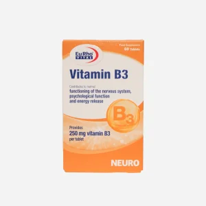 ویتامین ب۳ یوروویتال ۶۰ عددی | EuRho Vital Vitamin B3 250 mg 60 Tablets