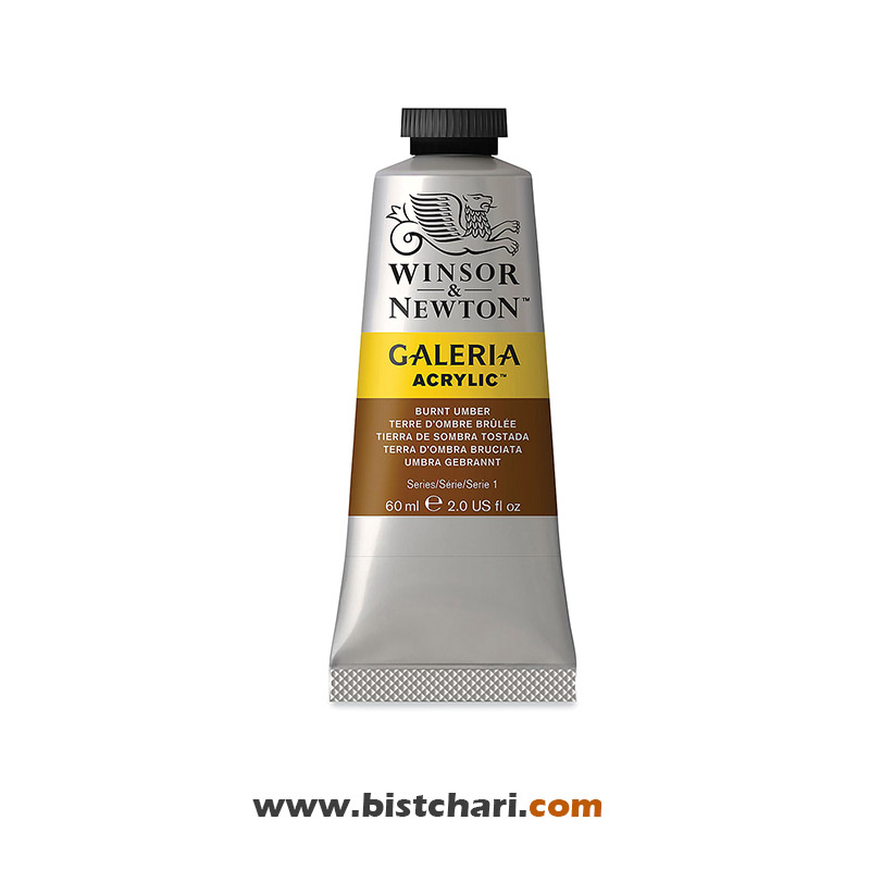 رنگ اکریلیک Burnt Umber کد 076 برند وینزور و نیوتون Winsor & Newton