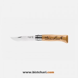 چاقوی تاشو کمپ و طبیعت گردی حکاکی شده مدل No 08 برند اپینل Opinel