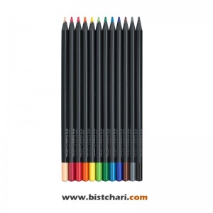 مداد رنگی 12 رنگ سری Black Edition جعبه فلزی برند فابرکاستل Faber Castell