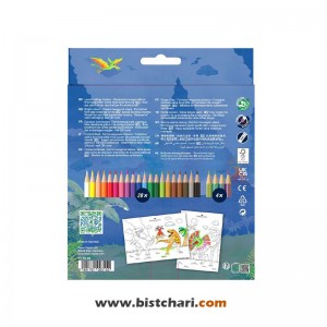 مداد رنگی کلاسیک 24 رنگ مدل Dino برند فابرکاستل Faber Castell