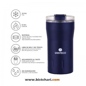 ماگ دوجداره 350 میلی لیتر مدل Kariba برند سانتکو Santeco